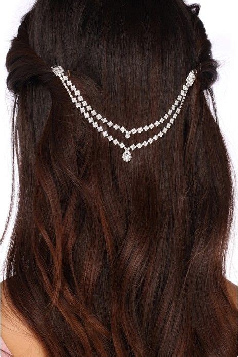 Silver Rhinestone Hair Chain Windsorcloud Hair Chains Silver