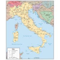 Detailed Political And Administrative Map Of Italy With Major Cities Italy Europe Mapsland