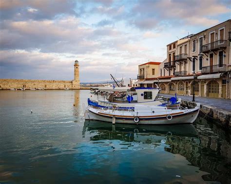 Greece Crete Rethymnon Venetian Harbor Of Rethymnon Sofia