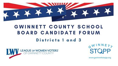 Online Gwinnett School Board Candidate Forum For Districts 1 And 3 On