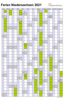Dieser kalender 2021 entspricht der unten gezeigten grafik, also kalender mit kalenderwochen und feiertagen, enthält aber zusätzlich eine übersicht zum kalender, welcher. Ferien Niedersachsen 2021 - Ferienkalender zum Ausdrucken