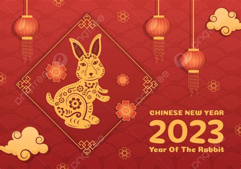 Gambar Tahun Baru Imlek Cina 2023 Hari Template Tanda Zodiak Kelinci