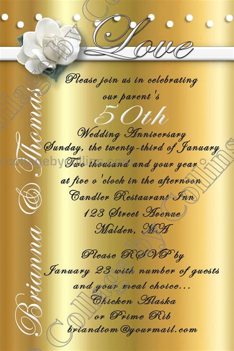 Invitation Card For 50th Wedding Anniversary Kuda Invitation Card