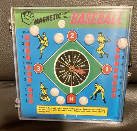 Vintage 1973 Nos Magnetic Baseball Game For Home Or Travel Very Cool