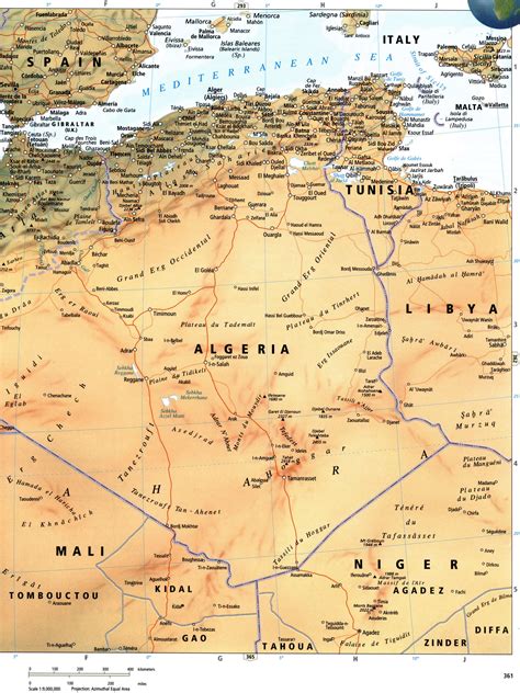 Northwest Africa Map With Cities Geographical Map For Free Used