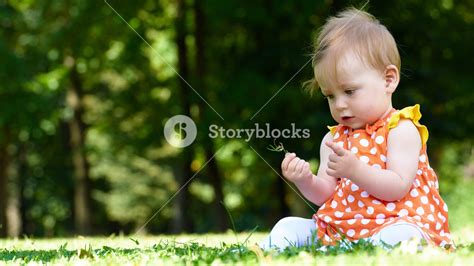Baby In Park Royalty Free Stock Image Storyblocks