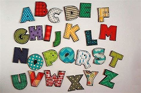 In this article, you will learn a list of common words that have 4 letters in english with esl pictures to help . Amazon.com: Fabric Alphabet Letters in mixed colors and patterns ...