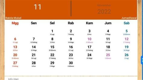 Kalender Jawa Besok Minggu 13 November 2022 Weton Minggu Pon