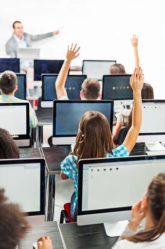 Students In A Computer Lab Stock Photo Download Image Now Computer