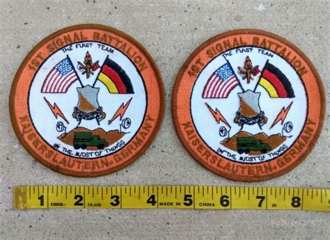 1st Signal Battalion Patch Lot Of 2 Kaiserslautern Germany 4 Ebay