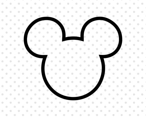 Mickey Outline Svg Disney Mickey Mouse Cut File Printable Etsy Images