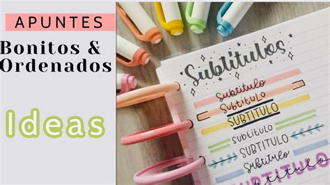 TÍtulos Bonitos Para Tus Apuntes 💖 Ideas Para Decorar Tus Apuntes Y