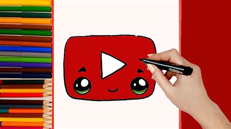 Como Dibujar Logo Youtube Kawaii Paso A Paso Dibujos Kawaii Faciles