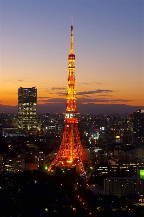 Tokyo Tower 2015 At Sunset Tokyo Tower Tower Tokyo