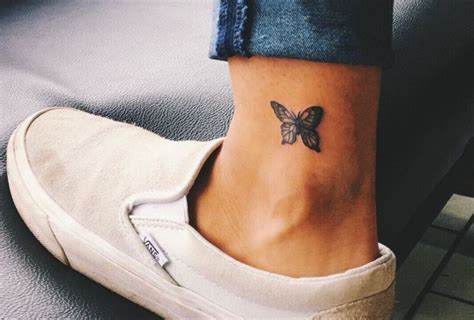 Small Butterfly Tattoo Butterfly Ankle Tattoos Cute Ankle Tattoos