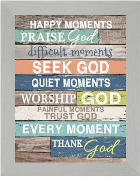 Happy Moments Praise God Light Blocking Decor Framed Picture