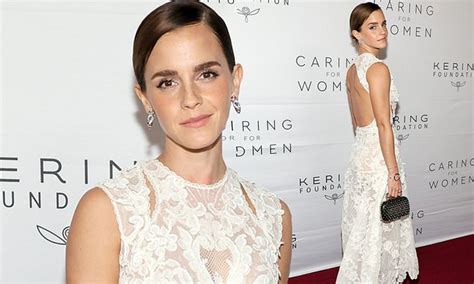 Emma Watson Looks Glamorous In A Sheer White Gown At The Kering