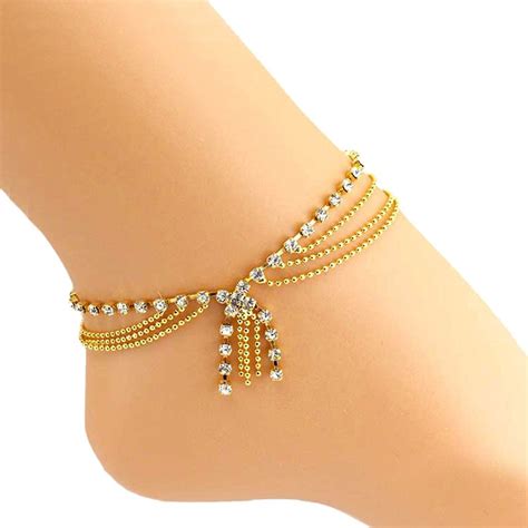 Overmal Women Diamond Tassel Anklet Jewelry Anklets Tassel Anklet Anklet Jewelry