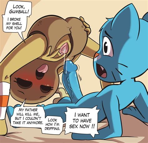 Rule 34 Anthro Ass Blue Fur Blush Cartoon Network English Text Erection Feline Female Fur
