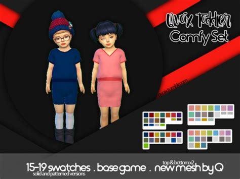 Toddler Comfy Set At Qvoix Escaping Reality Sims 4 Updates