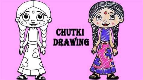 Chutki Drawing Chhota Bheem I Chutki Drawing I Easy Step By Step Youtube
