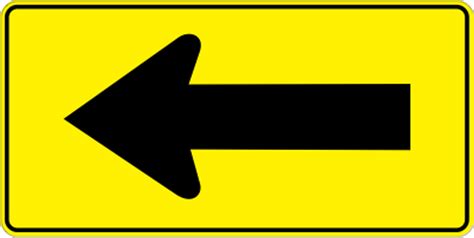 Left Arrow Reflective Sign