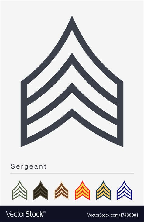 Military Ranks And Insignia Stripes And Chevrons Vector Image