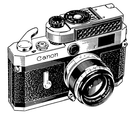 Canon Rangefinder Ad Line Art 1961 Camera Drawing Camera Sketches