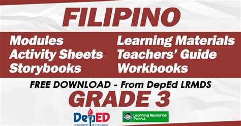 Grade 3 Filipino Learning Materials From Lrmds Free Download