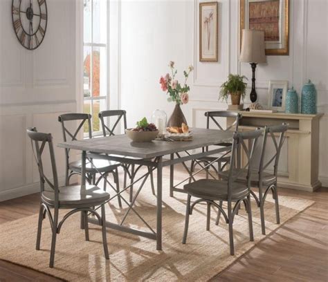 Acme Kaelyn Ii 60120 5 Piece Dining Set In Gray Oak Finish And Sandy Gray