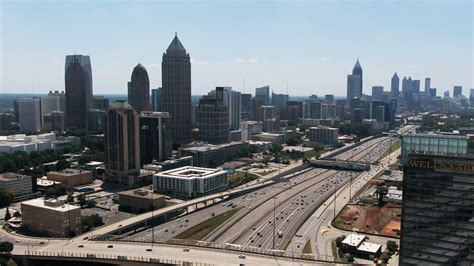 Aerial Footage Of The Cityscape Of Atlanta Georgia · Free Stock Video