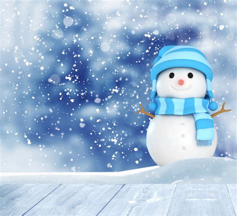 Snowman Blue Background Scarf · Free Photo On Pixabay