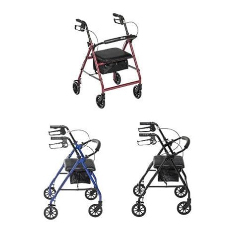 Drive Medical Aluminum Rollator With 6 Casters