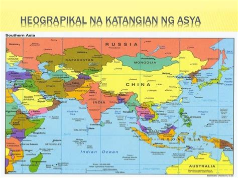 Mapa Ng Asya At Mga Rehiyon Nito