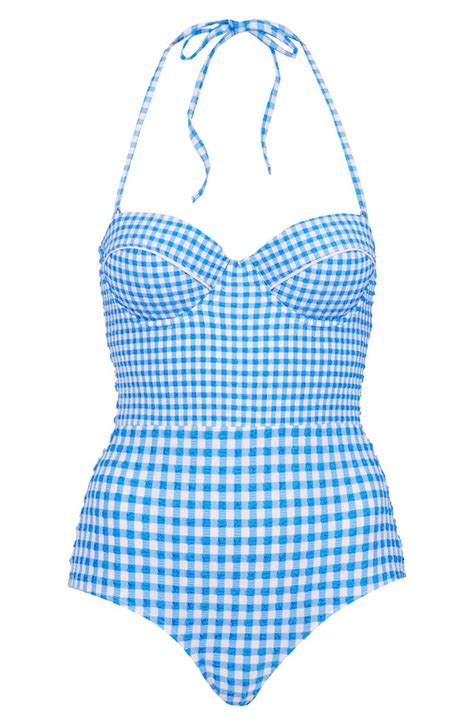 Topshop Gingham One Piece Swimsuit Nordstrom