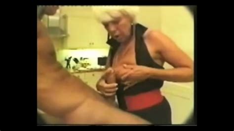 Old Mom Giving A Passionate Blowjob To Young Cock And Get Cum In Mouth