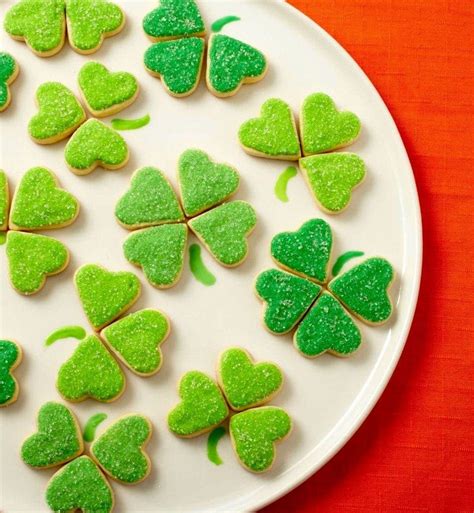 Bake until cookies flatten and look dry (10 minutes). Irish Heart Shamrock Cookies • tarateaspoon