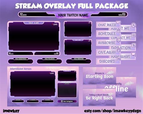 Be Right Back Stream Overlay  Twitch Overlay Template Twitch