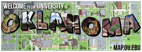 New And Improved Campus Map Campus Map Ou Sooners Boomer Sooner Okc
