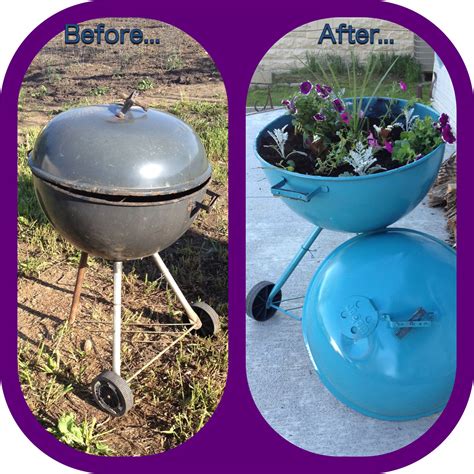 Super Cute Grill Planter Great Way To Reuse An Old Grill Diy