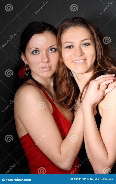 lesbische freundin mit zwei jungen stockbild bild von freund attraktiv 13541681