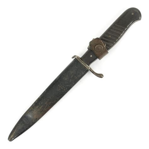 Original German Wwi Trench Knife With Original Scabbard International