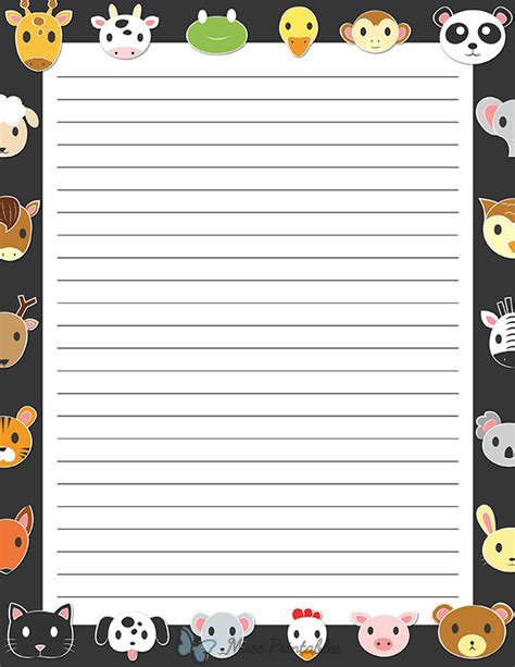 Free Printable Animal Stationery
