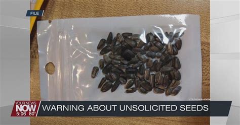 Us And Ohio Departments Of Ag Warning About Unsolicited Seed Coming In