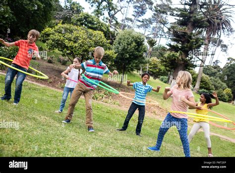 Hula Hooping Children High Resolution Stock Photography And Images Alamy
