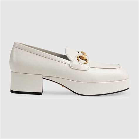 Shop The Leather Platform Loafer With Horsebit By Gucci Reimagined For