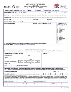 We did not find results for: Fillable Online Pathology Request Form - SLHD - Sydney ...