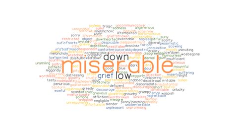 Miserable Synonyms And Related Words What Is Another Word For
