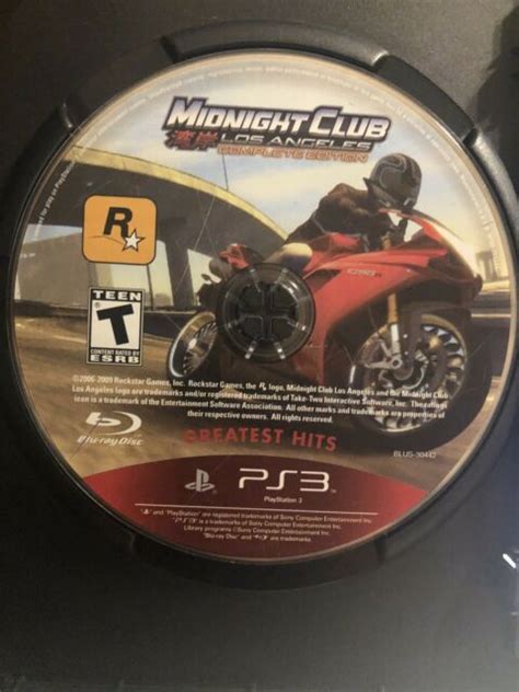 Midnight Club Los Angeles Complete Edition Ps3 With Maunal Ebay