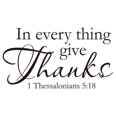 In Everything Wall Decal 1 Thessalonians 5 18 Bible Scripture Religious